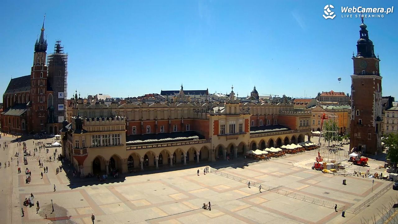 Kraków - widok na Rynek Główny - 01 lipiec 2025, 11:33