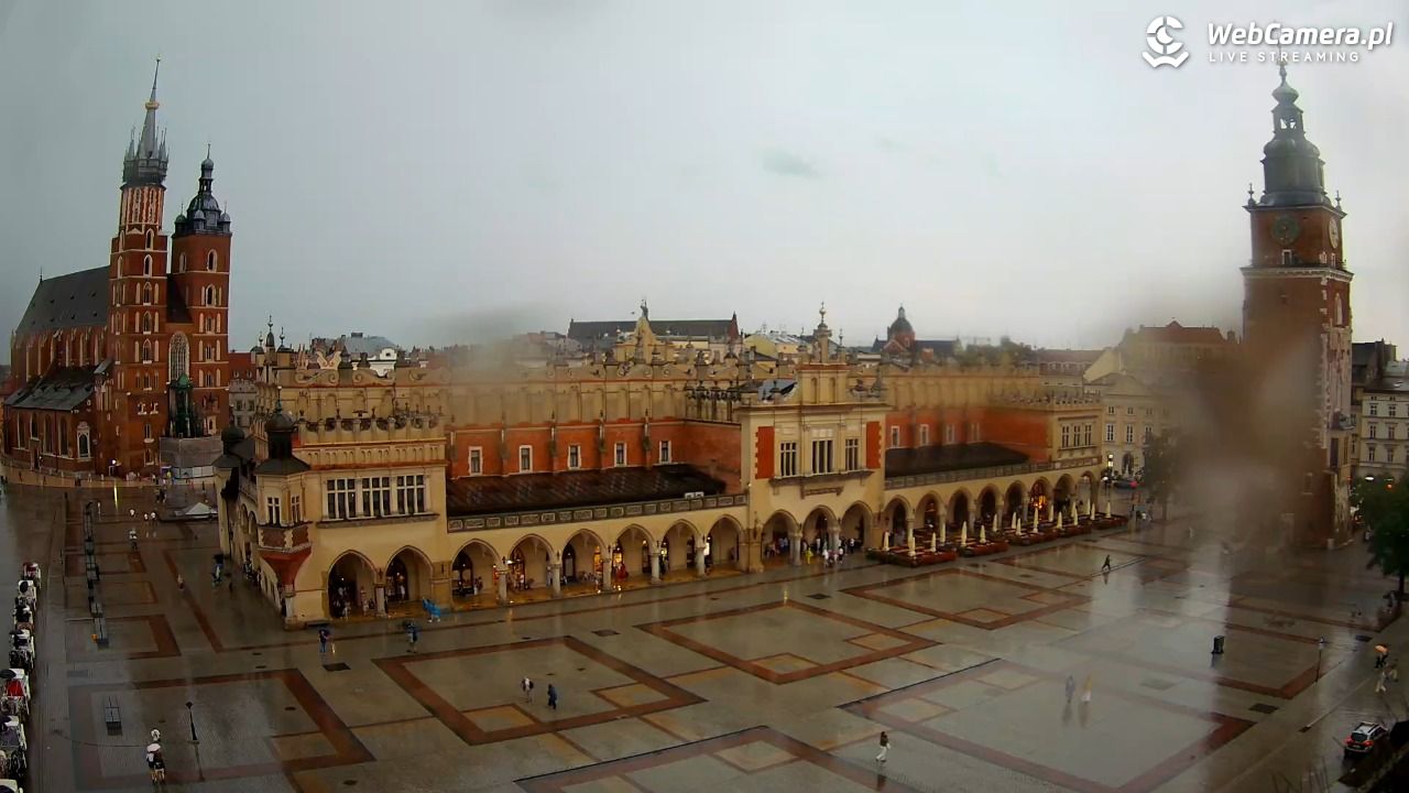 Kraków - widok na Rynek Główny - 19 lipiec 2026, 17:36