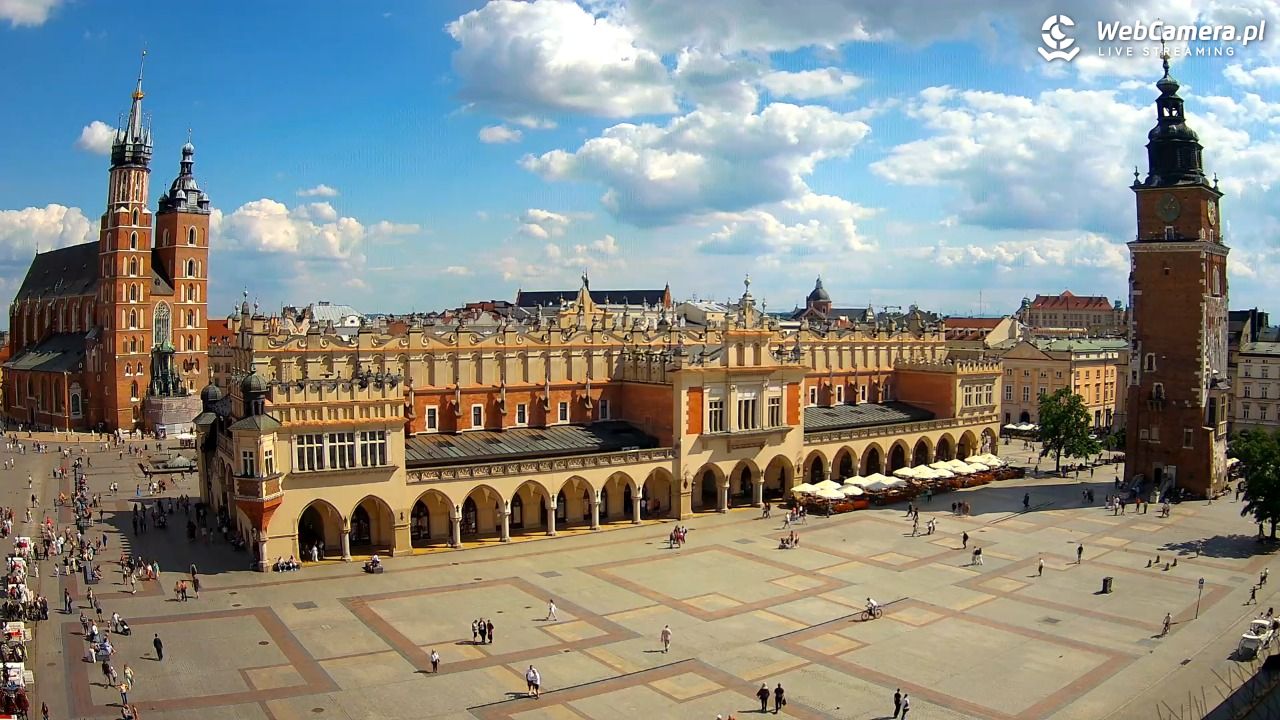 Kraków - widok na Rynek Główny - 22 lipiec 2026, 15:09