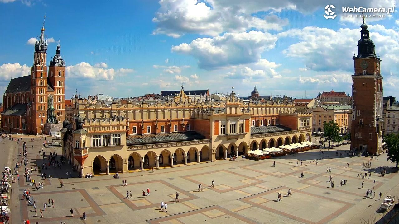 Kraków - widok na Rynek Główny - 22 lipiec 2026, 15:08