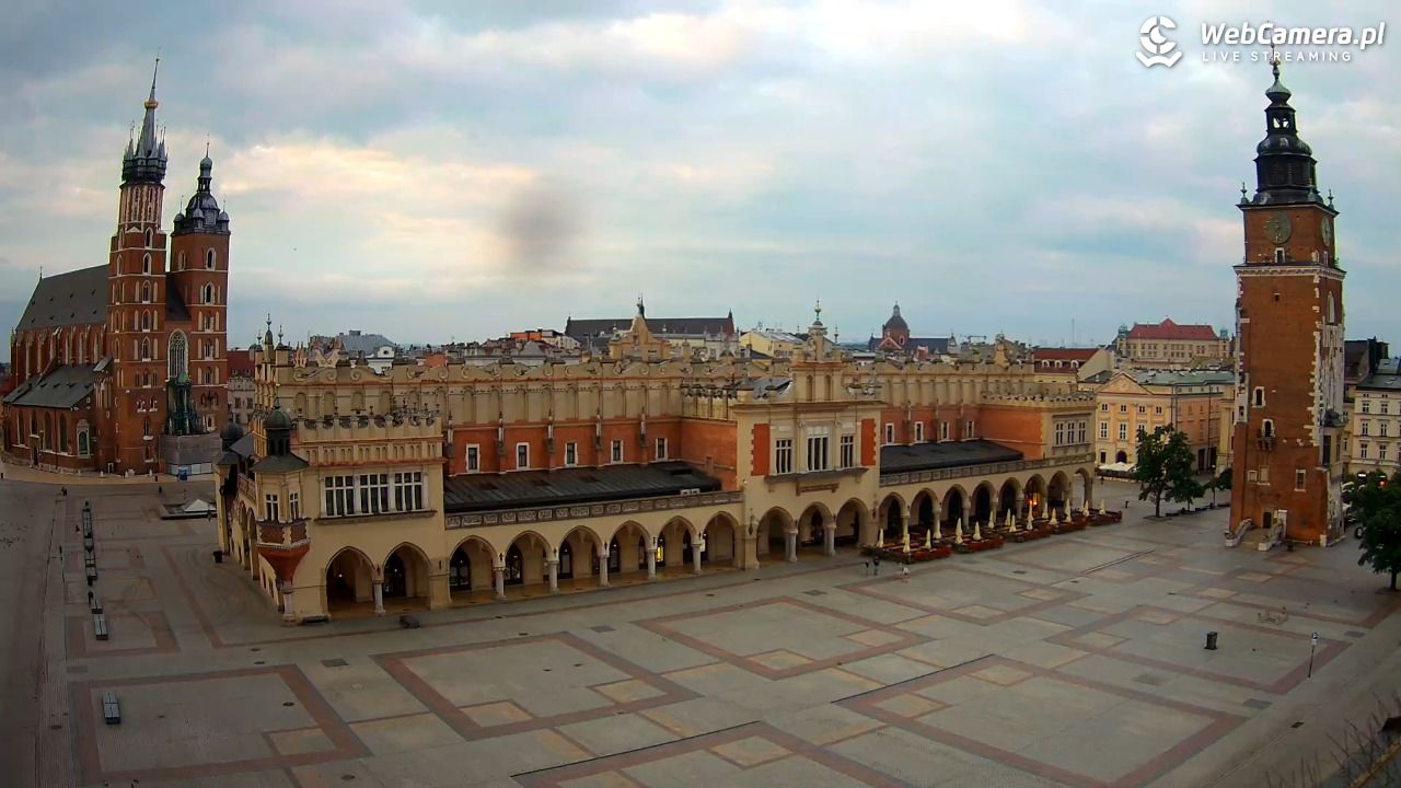 Kraków - widok na Rynek Główny - 23 lipiec 2026, 05:34