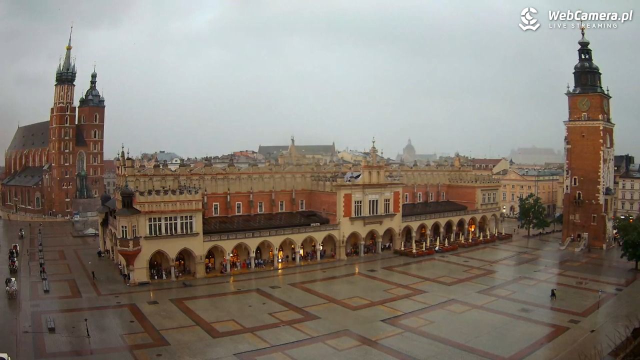 Kraków - widok na Rynek Główny - 19 lipiec 2026, 17:10