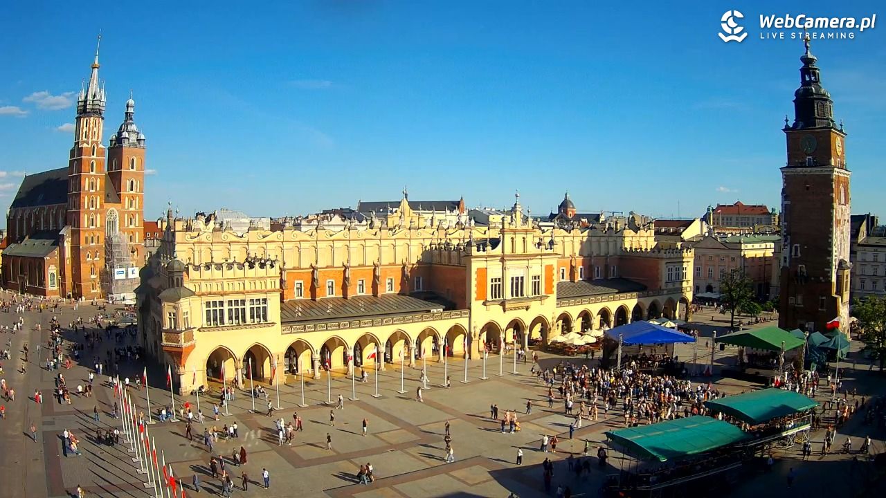 Kraków - widok na Rynek Główny - 29 maj 2026, 17:38