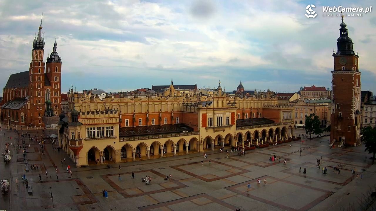 Kraków - widok na Rynek Główny - 19 lipiec 2026, 18:29