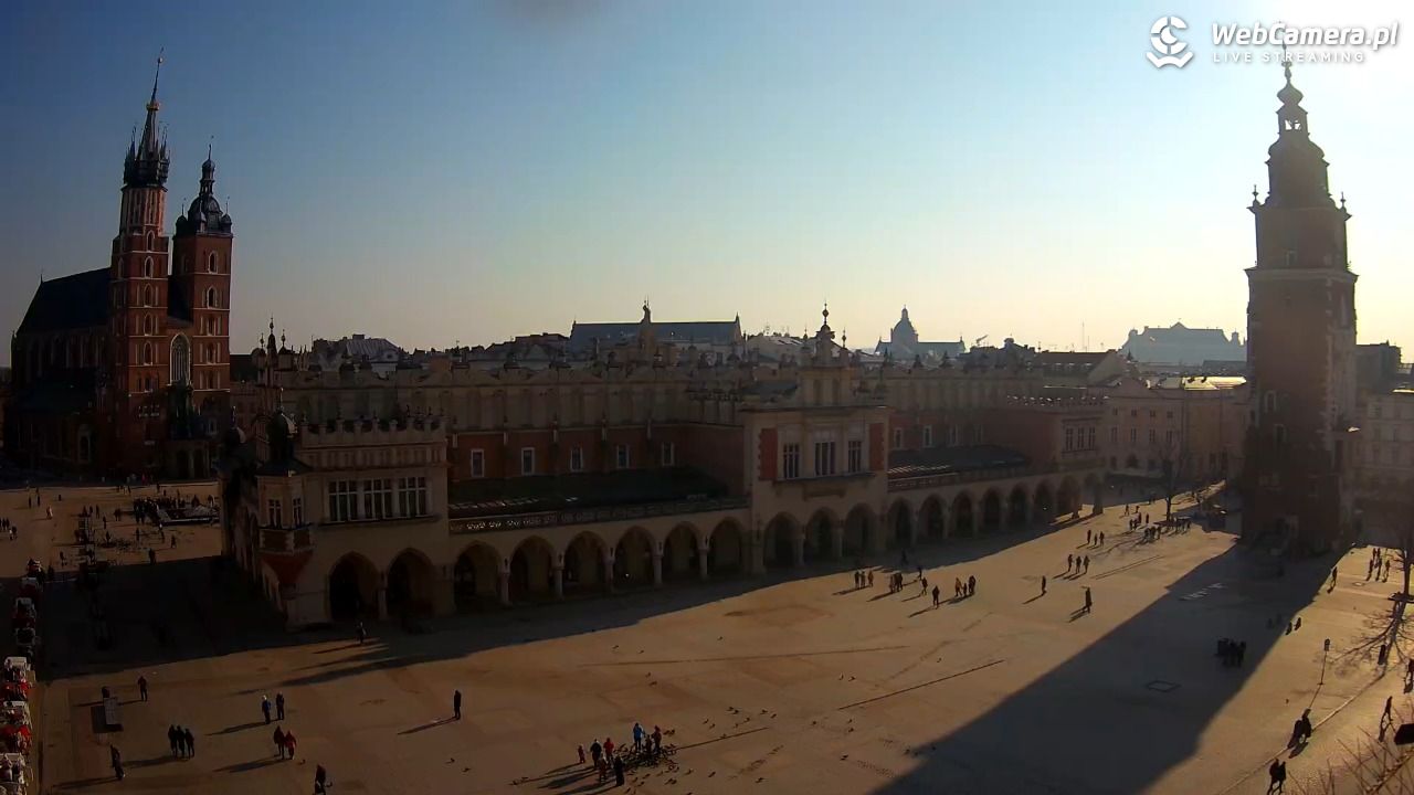 Kraków - widok na Rynek Główny - 03 luty 2026, 12:54