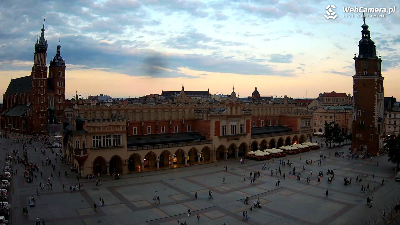 Kraków - widok na Rynek Główny - 22 lipiec 2026, 20:19