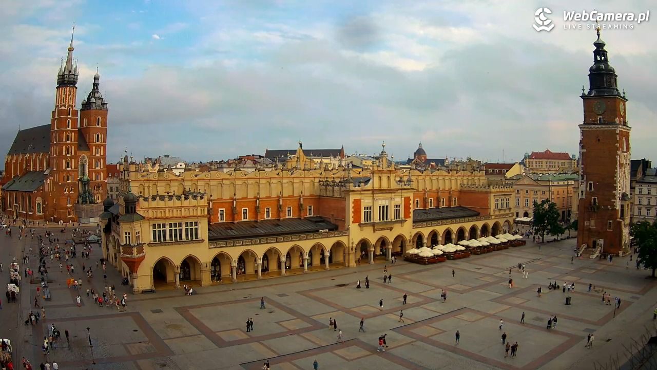 Kraków - widok na Rynek Główny - 19 lipiec 2026, 19:31