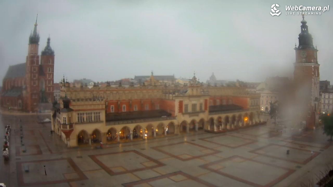 Kraków - widok na Rynek Główny - 19 lipiec 2026, 17:19