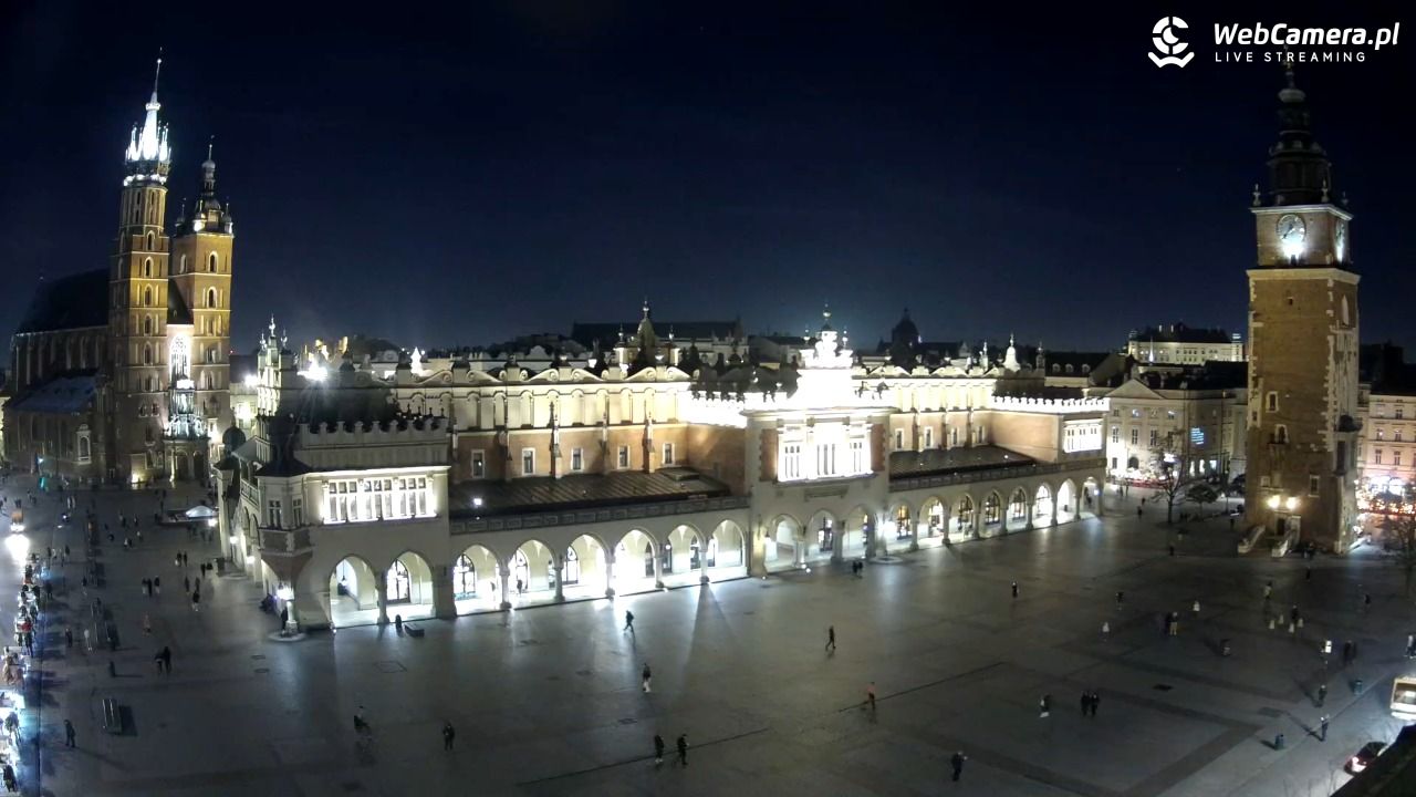 Kraków - widok na Rynek Główny - 05 listopad 2025, 19:38