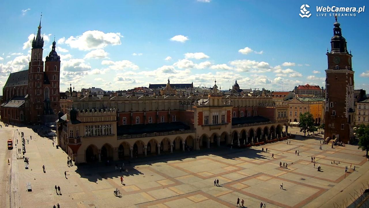 Kraków - widok na Rynek Główny - 20 lipiec 2026, 09:57