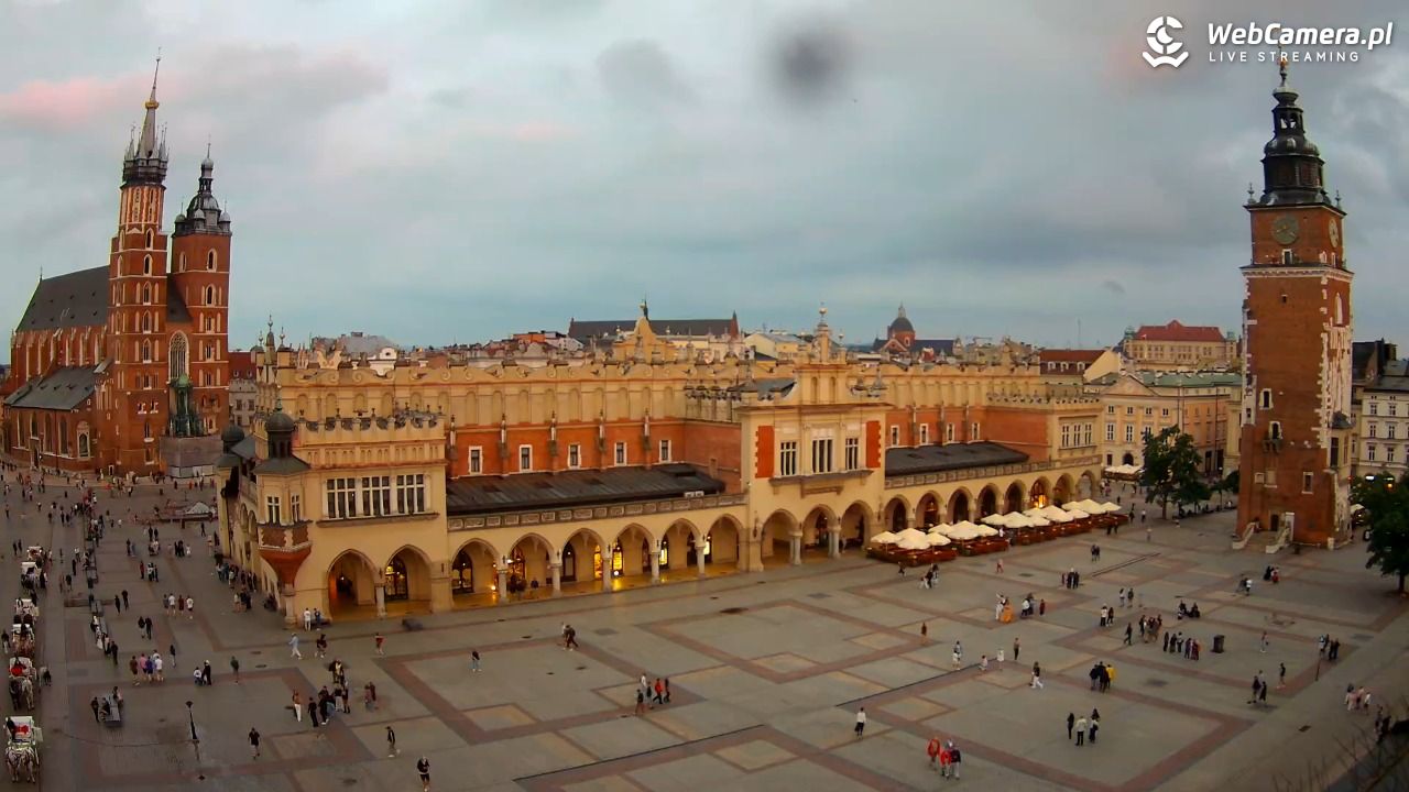 Kraków - widok na Rynek Główny - 19 lipiec 2026, 20:24