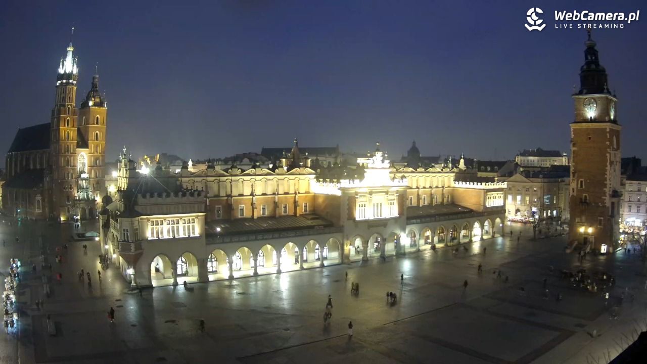 Kraków - widok na Rynek Główny - 05 luty 2026, 17:19