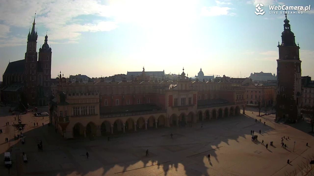 Kraków - widok na Rynek Główny - 03 luty 2026, 10:22