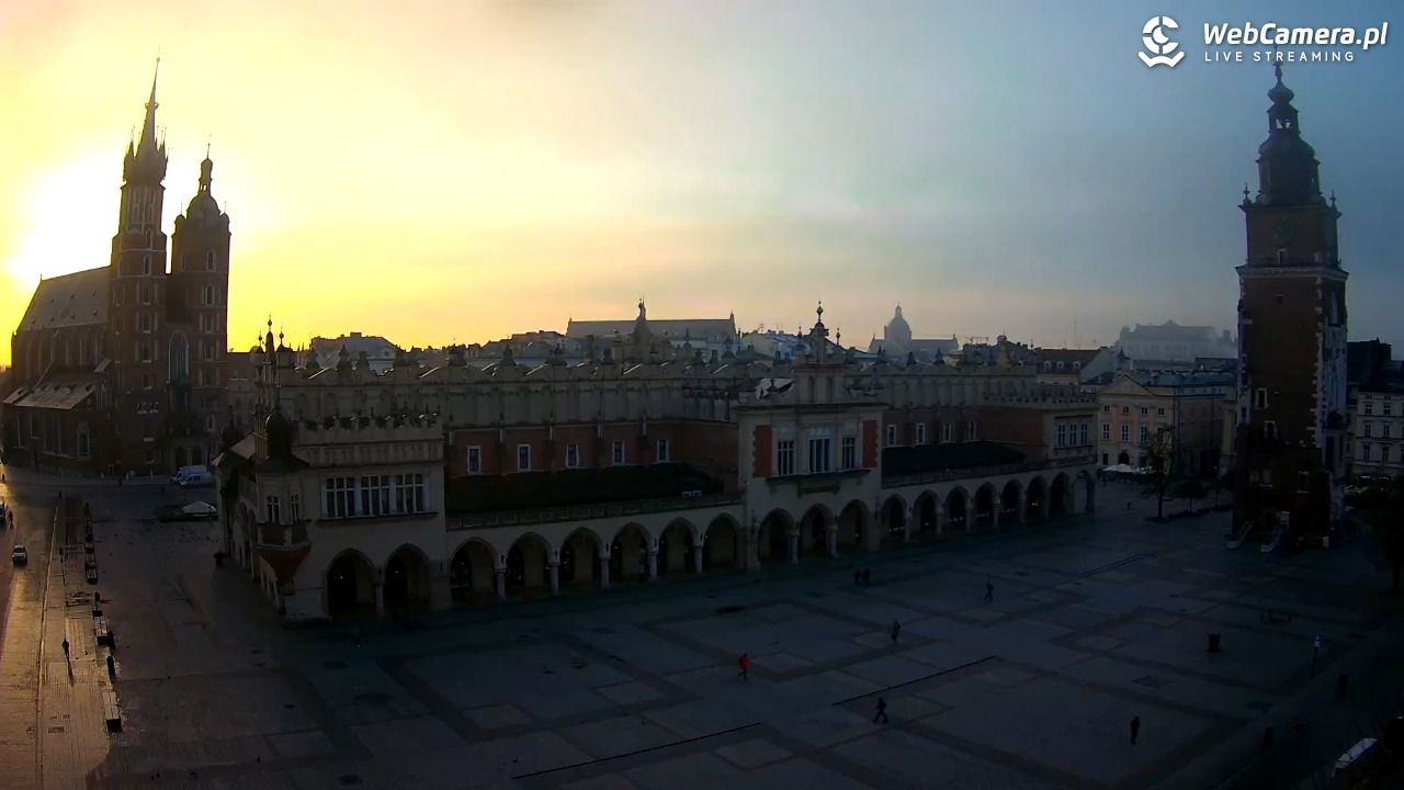 Kraków - widok na Rynek Główny - 04 listopad 2025, 07:06