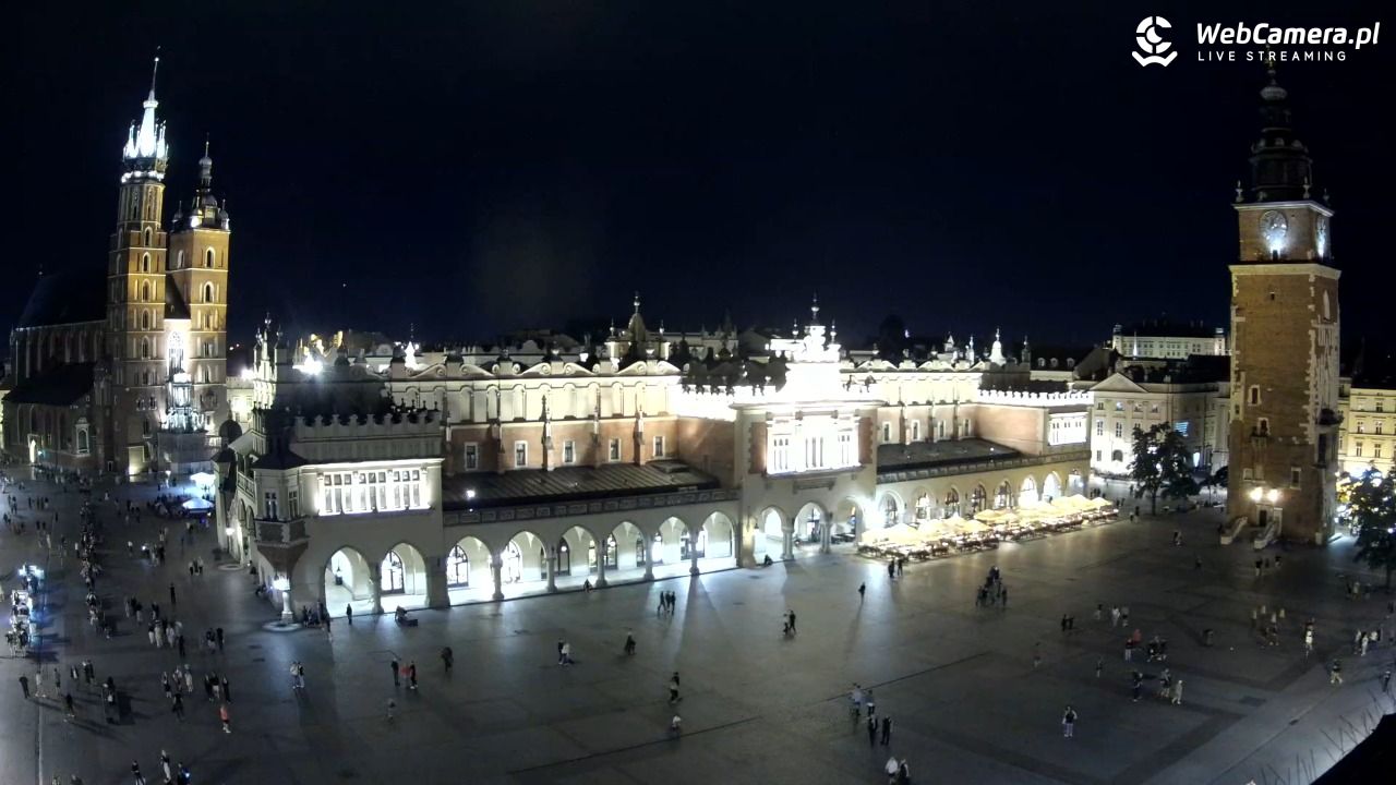 Kraków - widok na Rynek Główny - 22 lipiec 2026, 22:09
