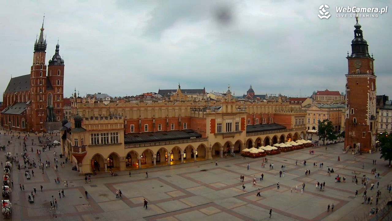 Kraków - widok na Rynek Główny - 19 lipiec 2026, 20:21