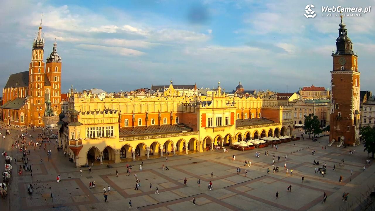 Kraków - widok na Rynek Główny - 19 lipiec 2026, 19:11