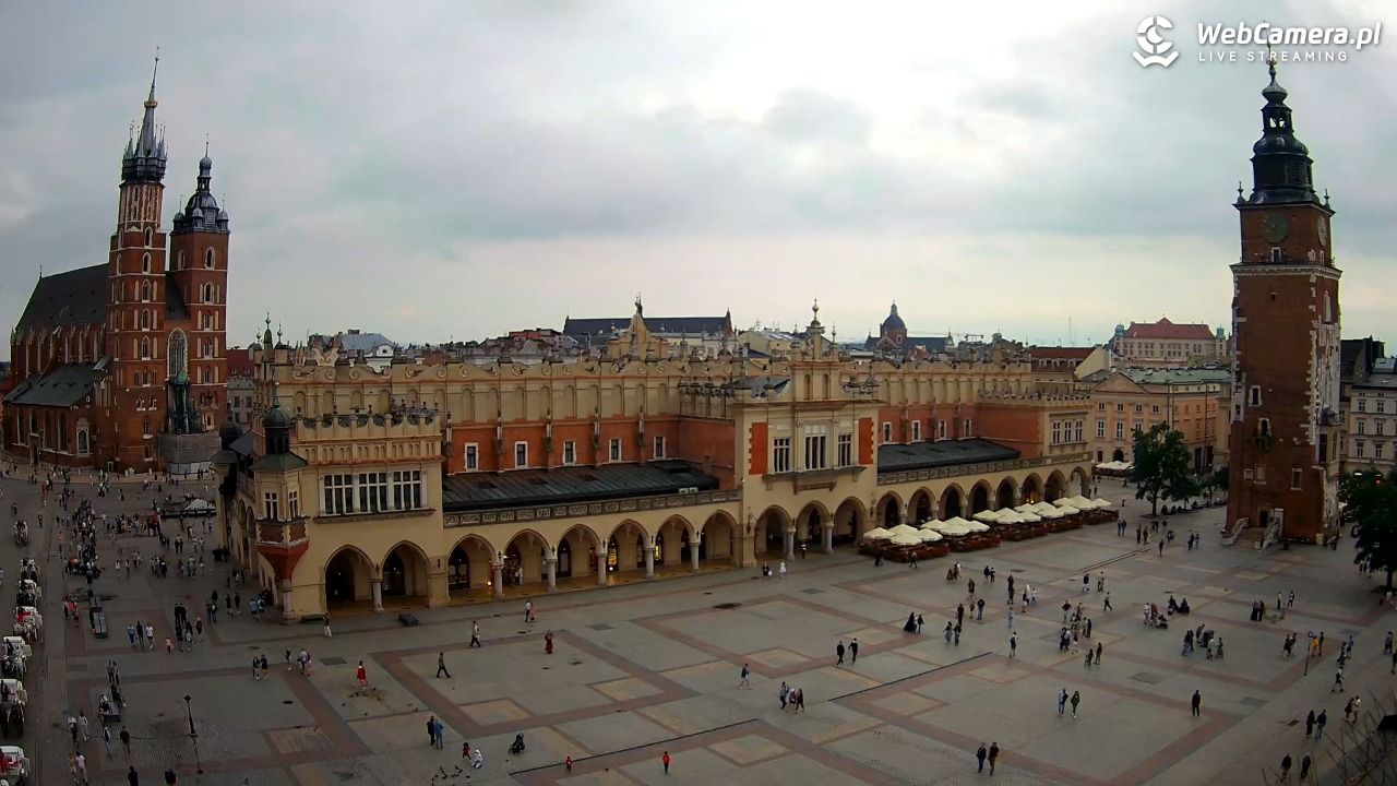 Kraków - widok na Rynek Główny - 19 lipiec 2026, 19:52