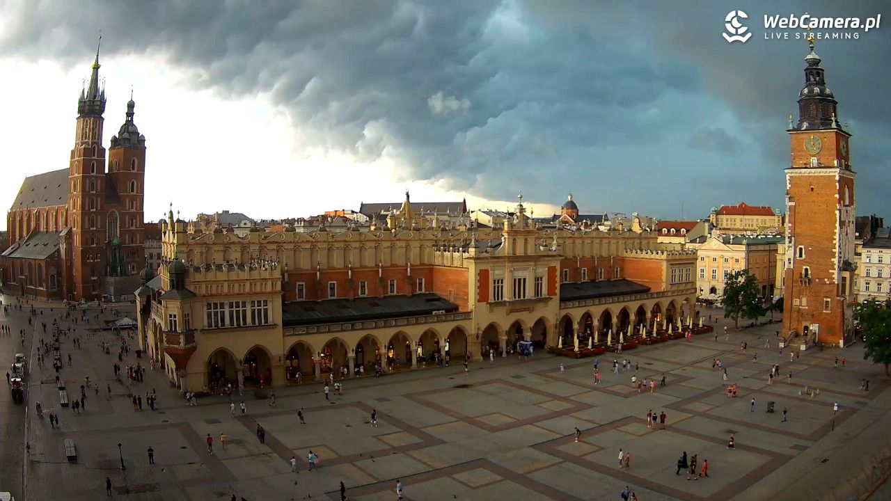 Kraków - widok na Rynek Główny - 19 lipiec 2026, 17:03