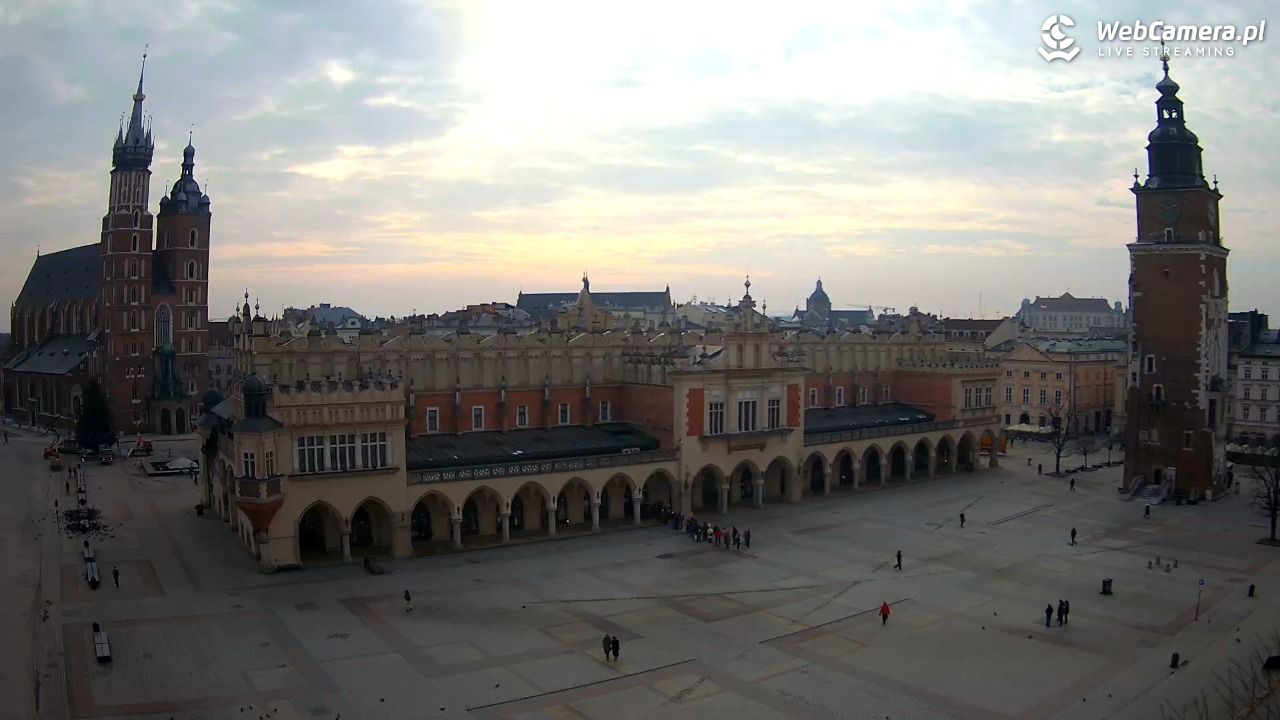 Kraków - widok na Rynek Główny - 03 luty 2026, 09:49
