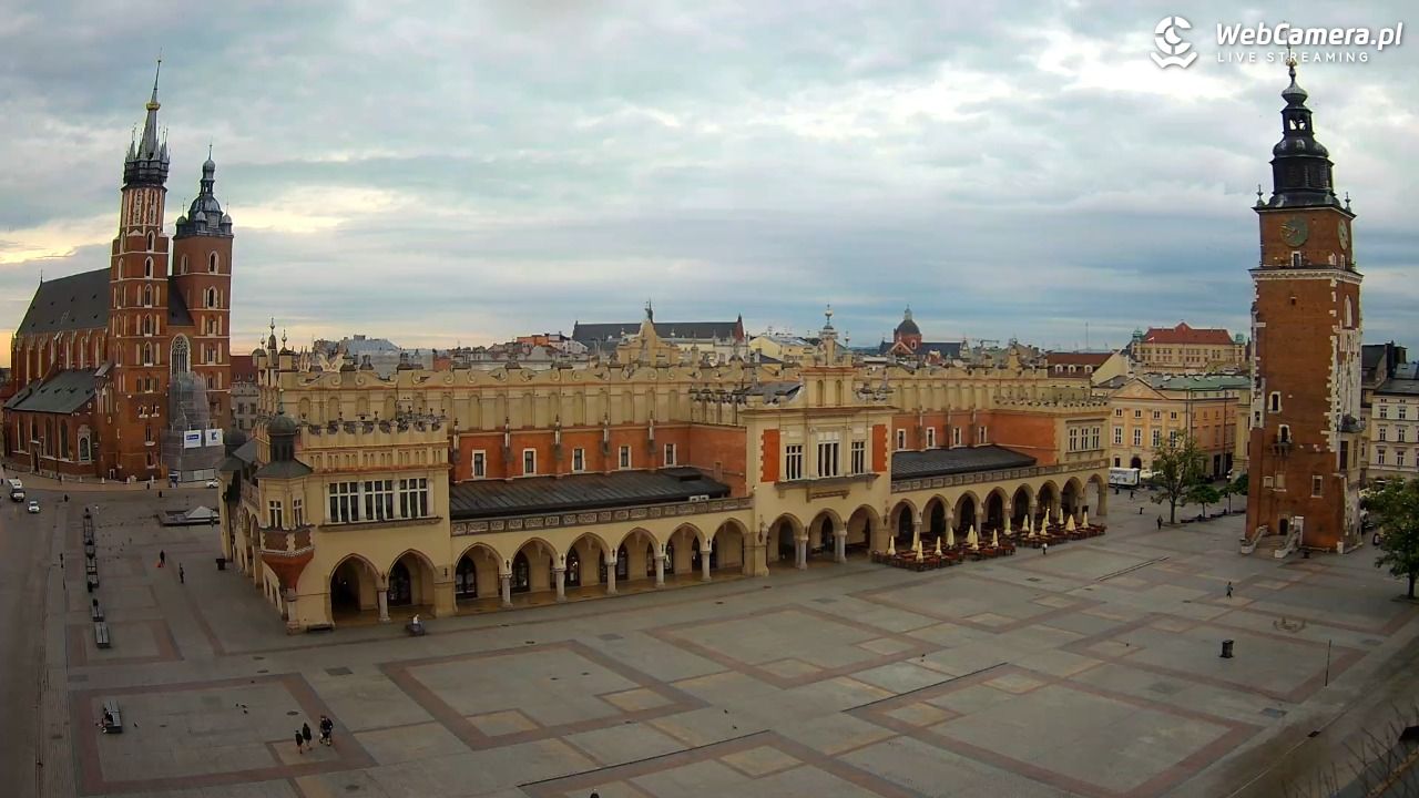 Kraków - widok na Rynek Główny - 30 maj 2026, 07:51
