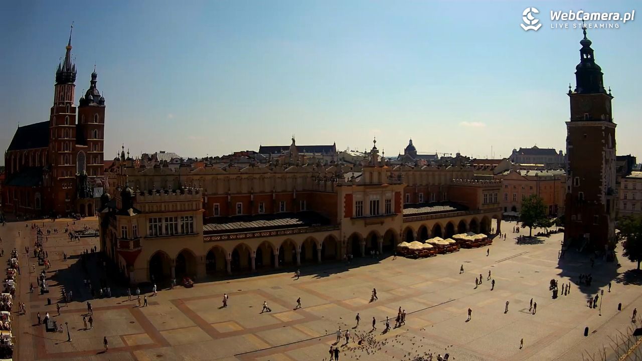Kraków - widok na Rynek Główny - 01 wresień 2025, 12:55