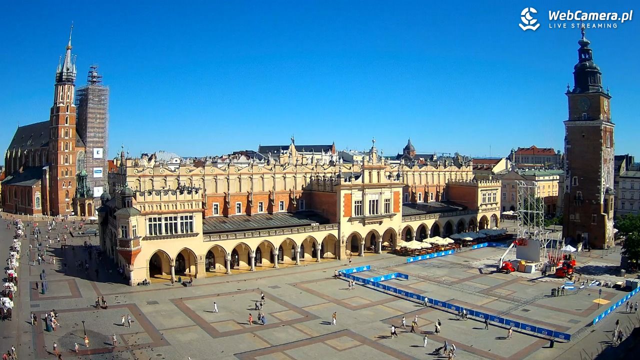 Kraków - widok na Rynek Główny - 01 lipiec 2025, 16:30