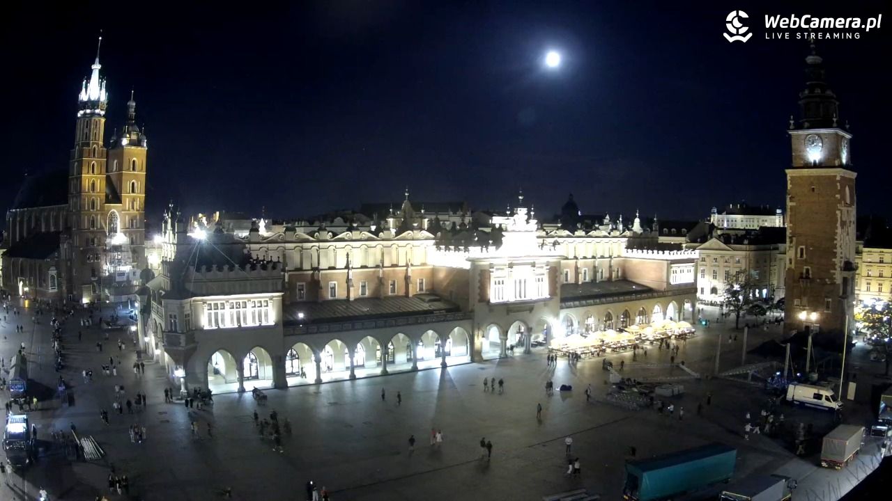 Kraków - widok na Rynek Główny - 29 maj 2026, 22:12