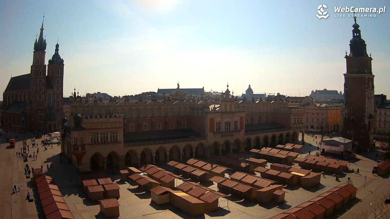 Kraków - widok na Rynek Główny - 22 marzec 2026, 10:22