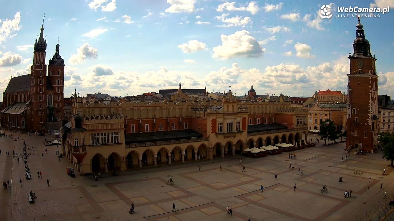 Kraków - widok na Rynek Główny - 22 lipiec 2026, 09:43