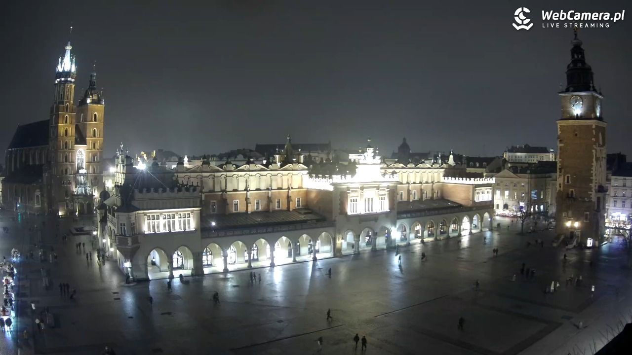 Kraków - widok na Rynek Główny - 05 luty 2026, 19:11