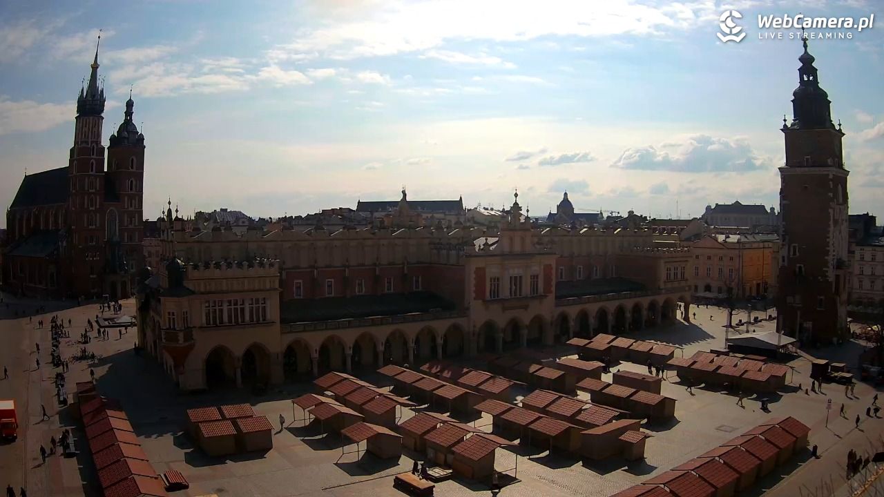 Kraków - widok na Rynek Główny - 19 marzec 2026, 10:49
