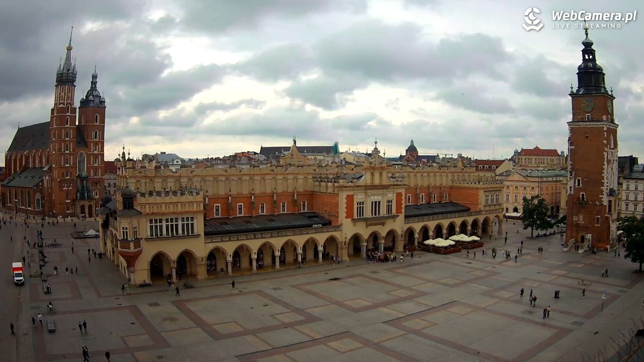 Kraków - widok na Rynek Główny - 17 wresień 2026, 10:47