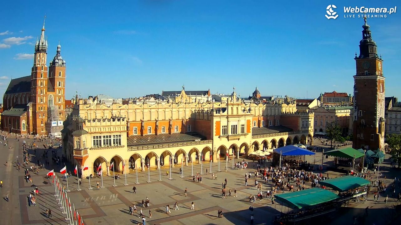 Kraków - widok na Rynek Główny - 29 maj 2026, 17:35