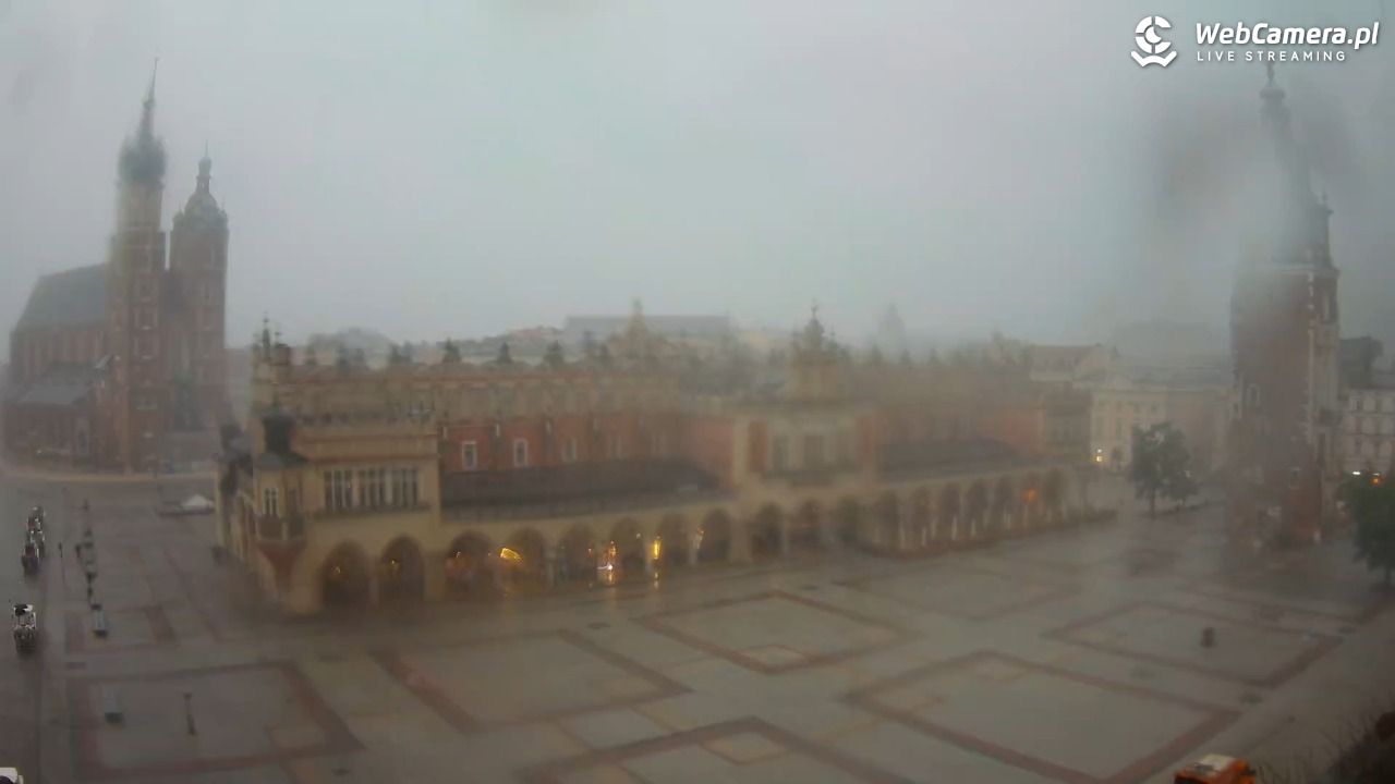 Kraków - widok na Rynek Główny - 19 lipiec 2026, 17:13