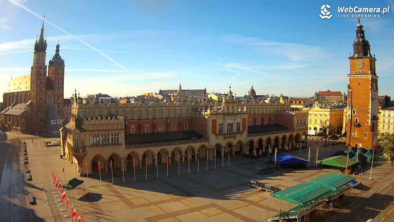Kraków - widok na Rynek Główny - 29 maj 2026, 07:16