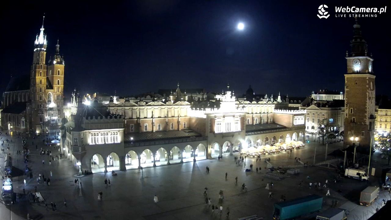 Kraków - widok na Rynek Główny - 29 maj 2026, 22:10