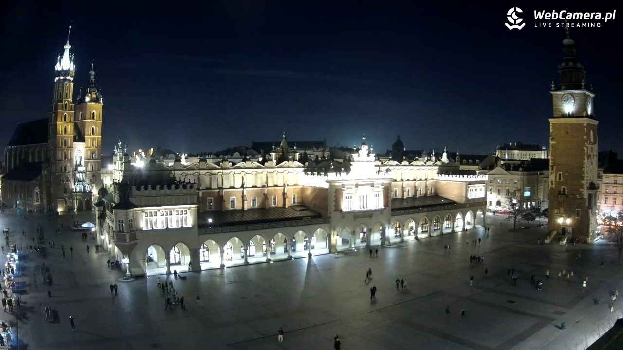 Kraków - widok na Rynek Główny - 05 listopad 2025, 21:11