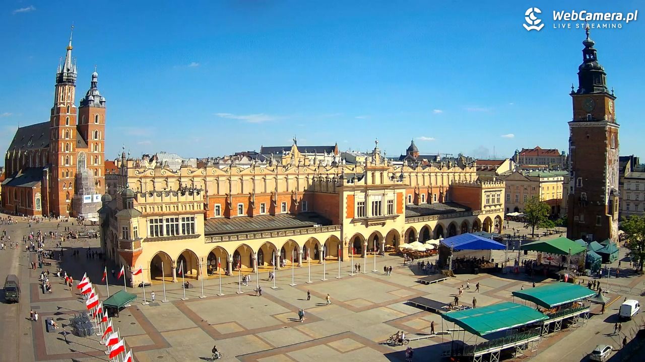 Kraków - widok na Rynek Główny - 29 maj 2026, 16:13
