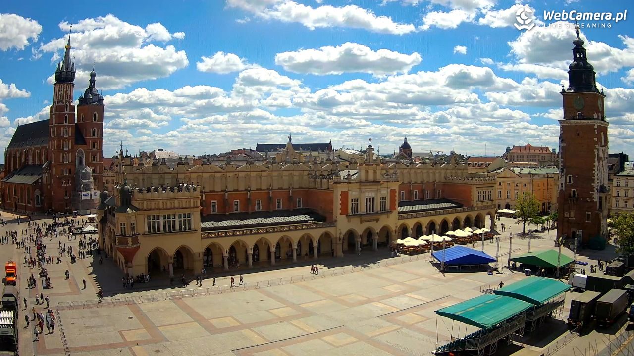 Kraków - widok na Rynek Główny - 28 maj 2026, 12:04