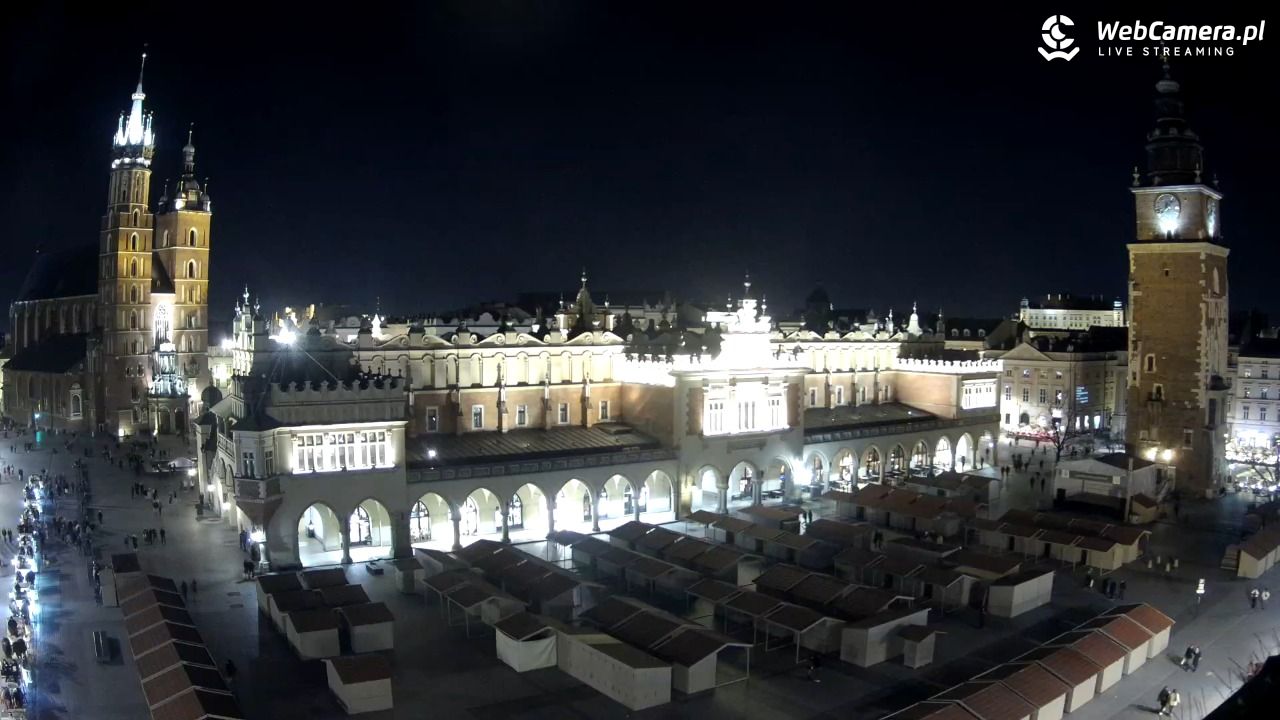 Kraków - widok na Rynek Główny - 21 marzec 2026, 19:43