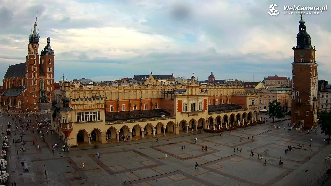 Kraków - widok na Rynek Główny - 19 lipiec 2026, 18:35
