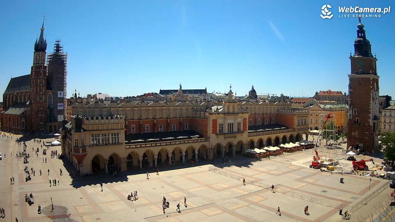Kraków - widok na Rynek Główny - 01 lipiec 2025, 11:13