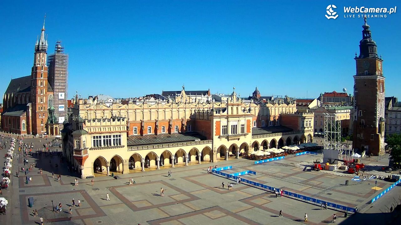 Kraków - widok na Rynek Główny - 01 lipiec 2025, 17:00