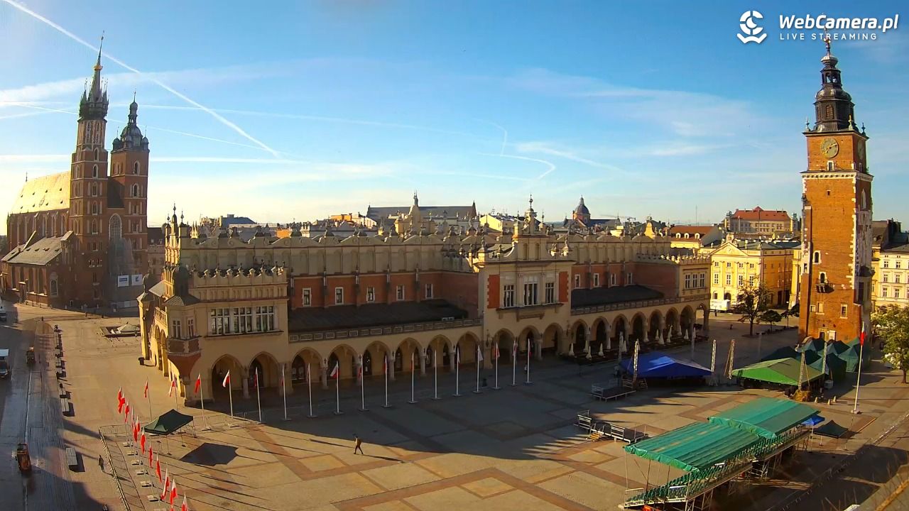 Kraków - widok na Rynek Główny - 29 maj 2026, 07:15