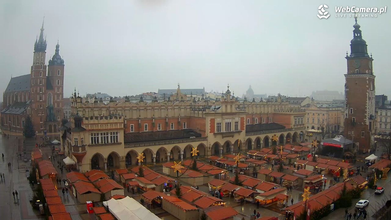 Kraków - widok na Rynek Główny - 21 grudzień 2025, 09:53