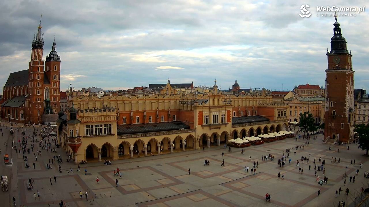 Kraków - widok na Rynek Główny - 21 lipiec 2026, 19:09