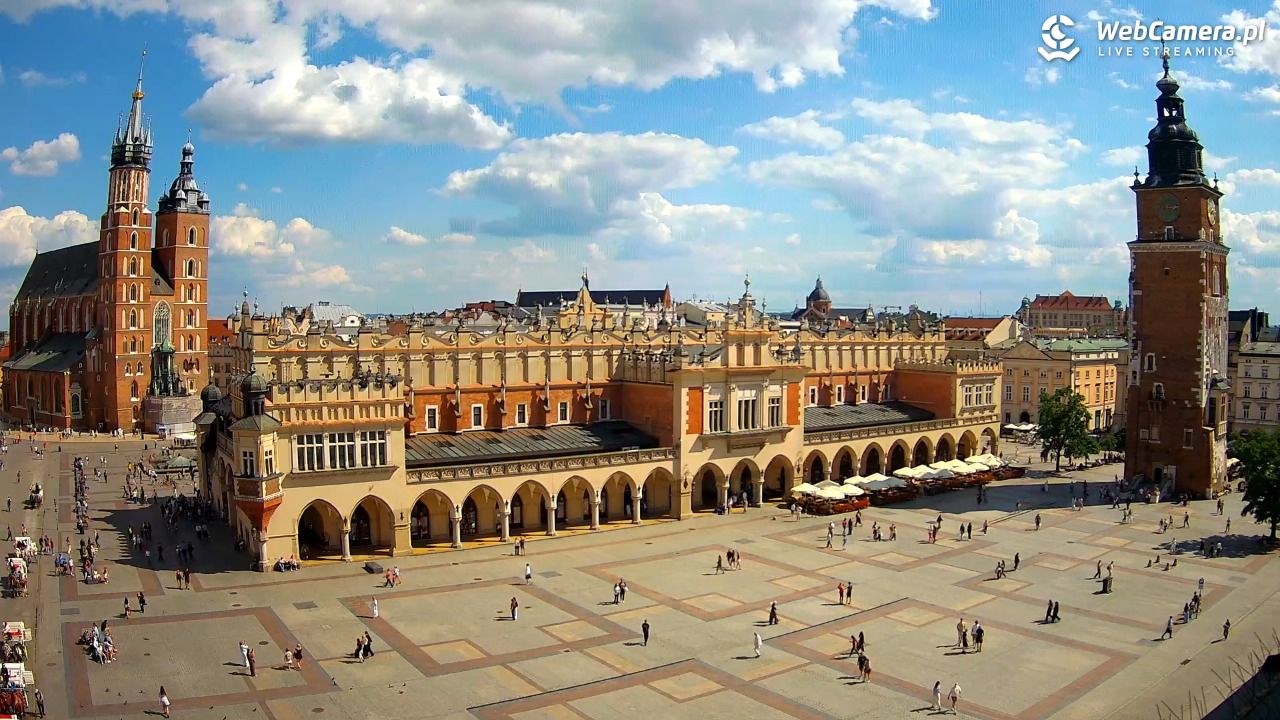 Kraków - widok na Rynek Główny - 22 lipiec 2026, 15:17