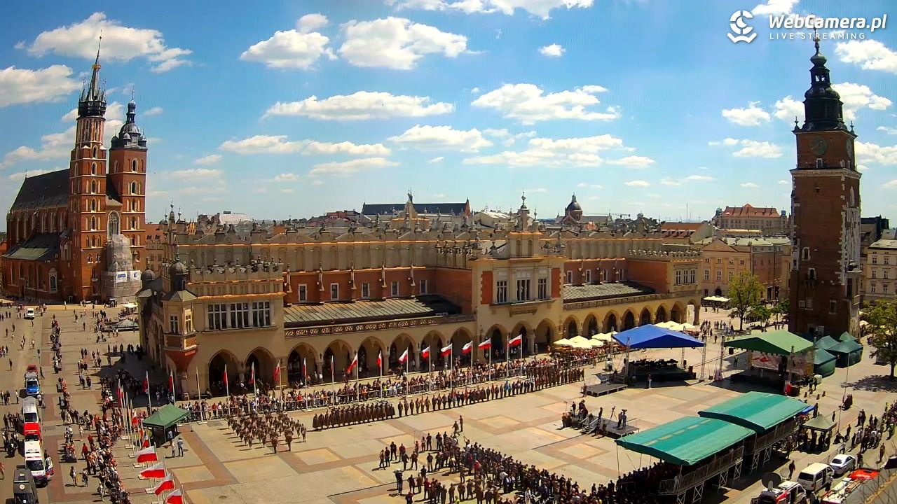 Kraków - widok na Rynek Główny - 29 maj 2026, 13:44