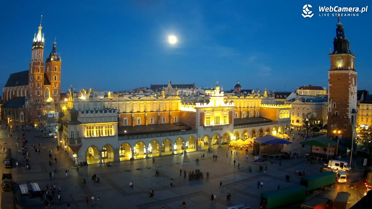Kraków - widok na Rynek Główny - 29 maj 2026, 21:17